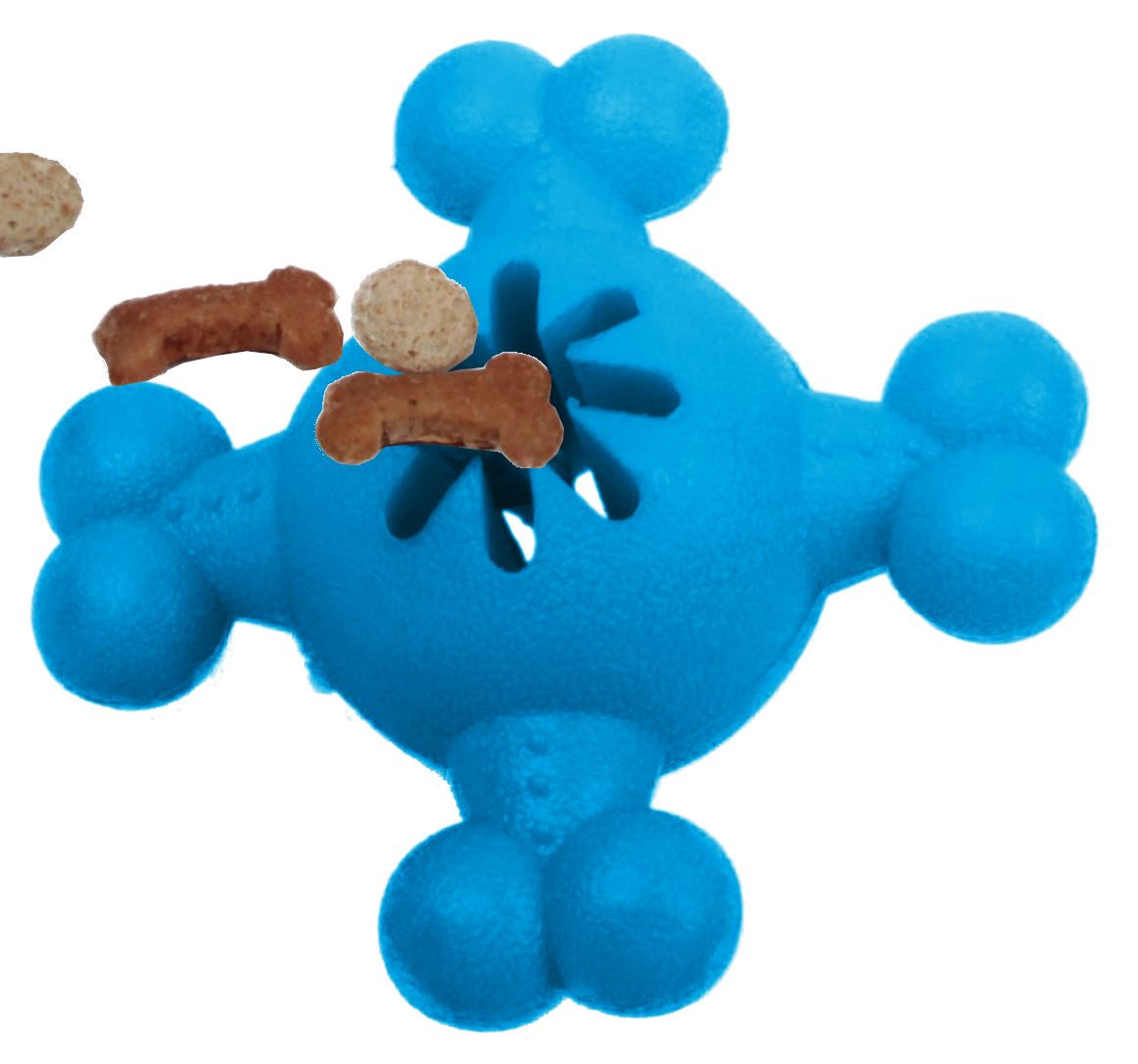 Pet Life ® 'Quadra-Bone' TPR Treat Dispensing Durable Dog Toy