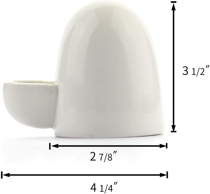 Dahey Drinking Water Feeder Ceramics Slient Bottle Waterer Automatic Small Pets for Hamster Hedgehog Chinchilla Ferret Small Guinea Pig, White, 8Oz