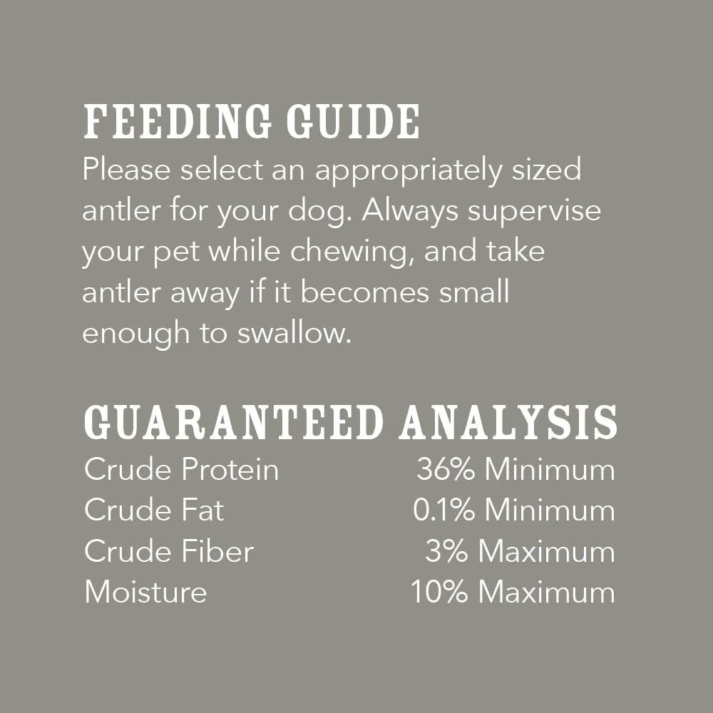 Amazon Brand - Wag Dog Elk Antler Chew, Naturally Shed, Whole, Large 8-9.5 inches, Long Lasting for Aggressive Chewers, Best for Dogs 30-45 lbs, 3.60 Ounce (Pack of 1)