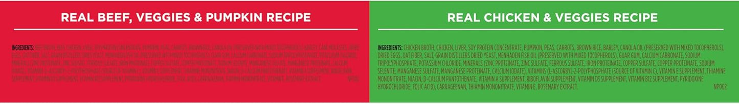 Nutrish Rachael Ray Wet Dog Food Chunks in Gravy Real Chicken & Veggies Recipe, 13 oz. Can, 12 Count