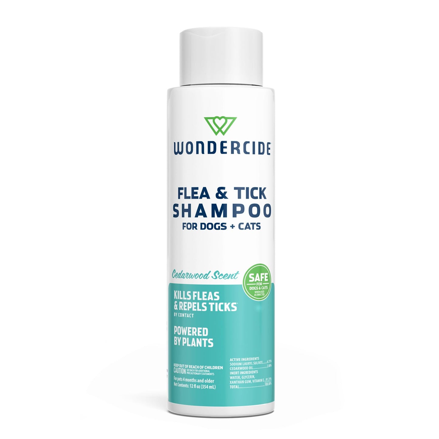 Wondercide - Flea & Tick Shampoo for Dogs and Cats - Flea and Tick Treatment with Natural Essential Oils - for Pets Over 4 Months - Powered by Plants - Rosemary - 12 Fl oz