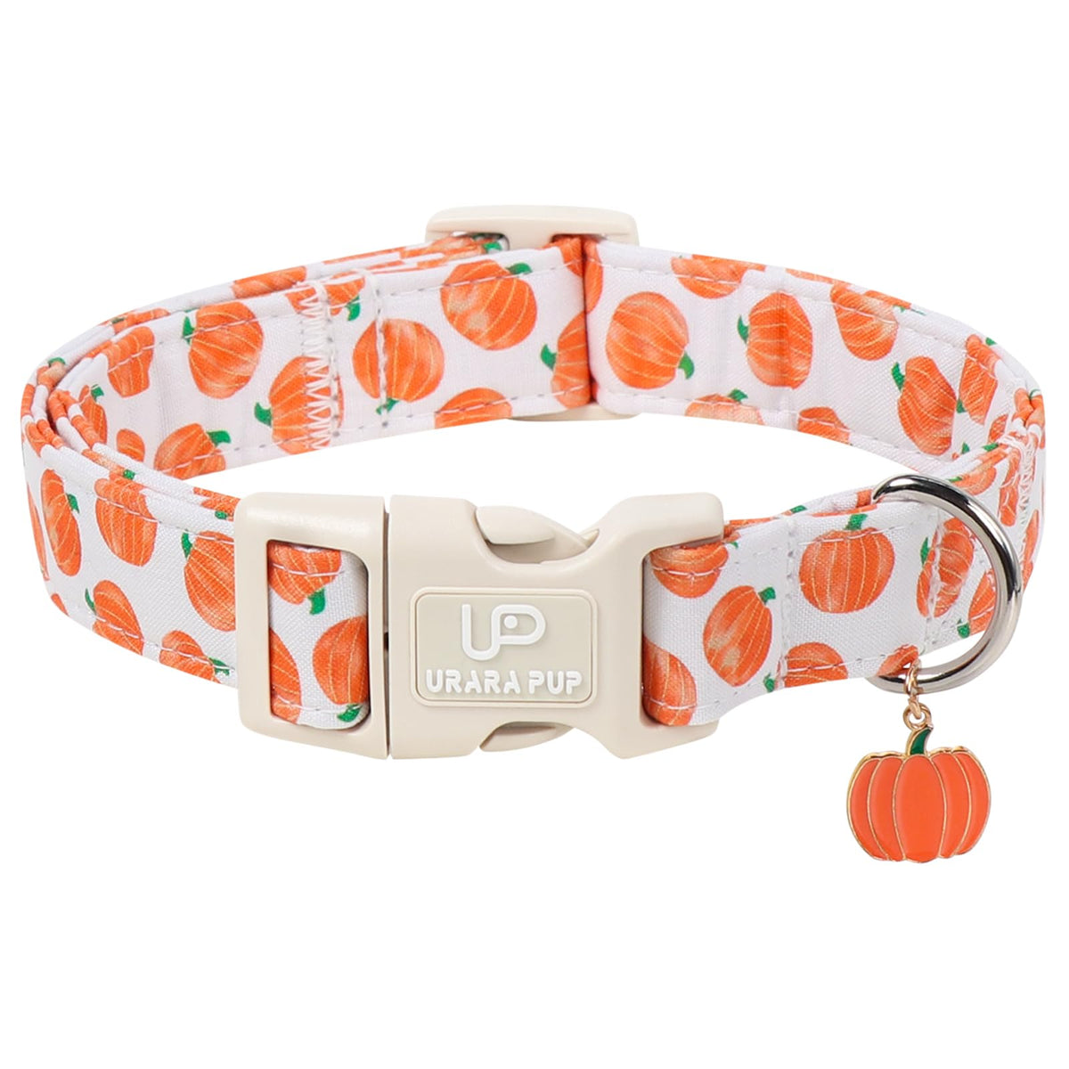 Maple Leaf Dog Collar, Fall Autumn Orange Leaf Dog Collar