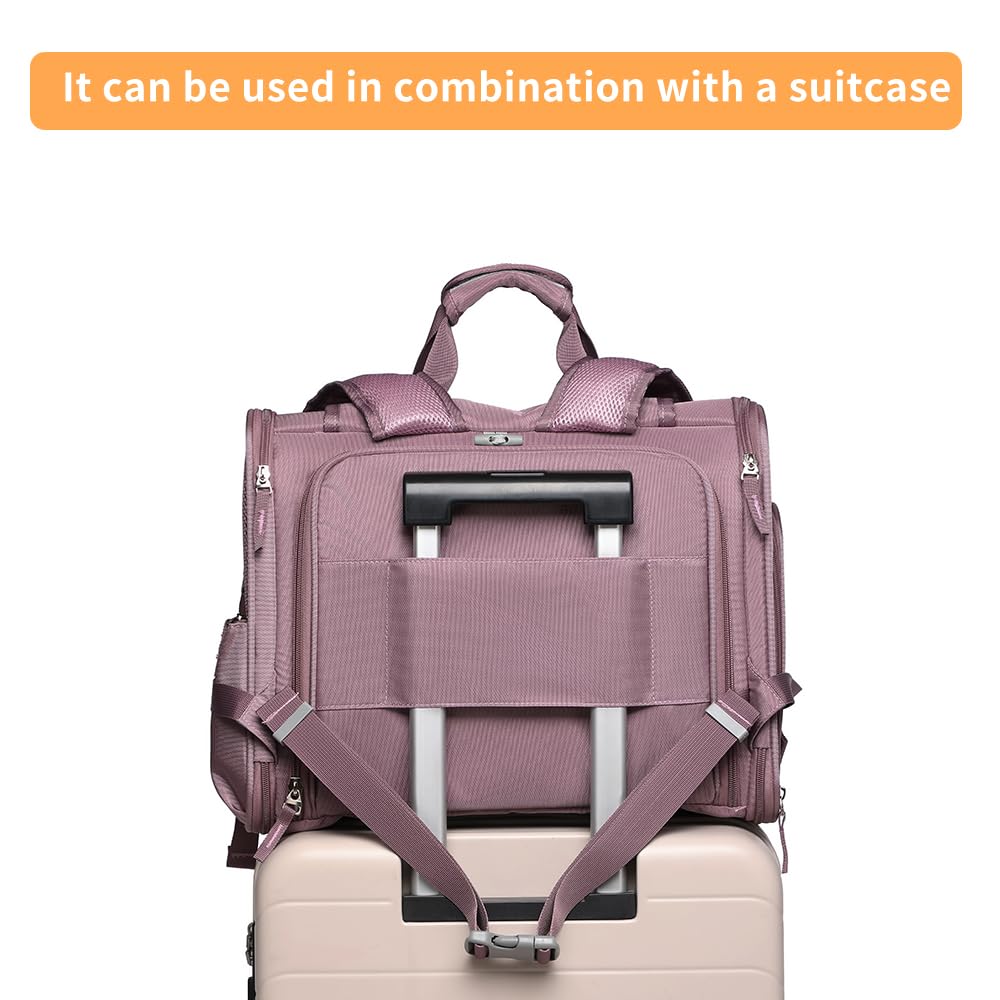 Pet Backpack Carrier for Small Dogs Medium Cats, Puppies,Breathable and Collapsible Design, Portable Travel Bag for Bearded Dragon,Rabbit Cage (Brown +Two-Shoulder, Small)