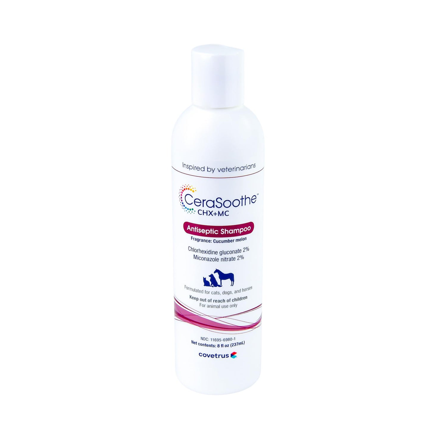 CeraSoothe® CHX+MC Antiseptic Shampoo for Dogs, Cats & Horses – Skin Cleansing with Chlorhexidine & Miconazole 8 oz