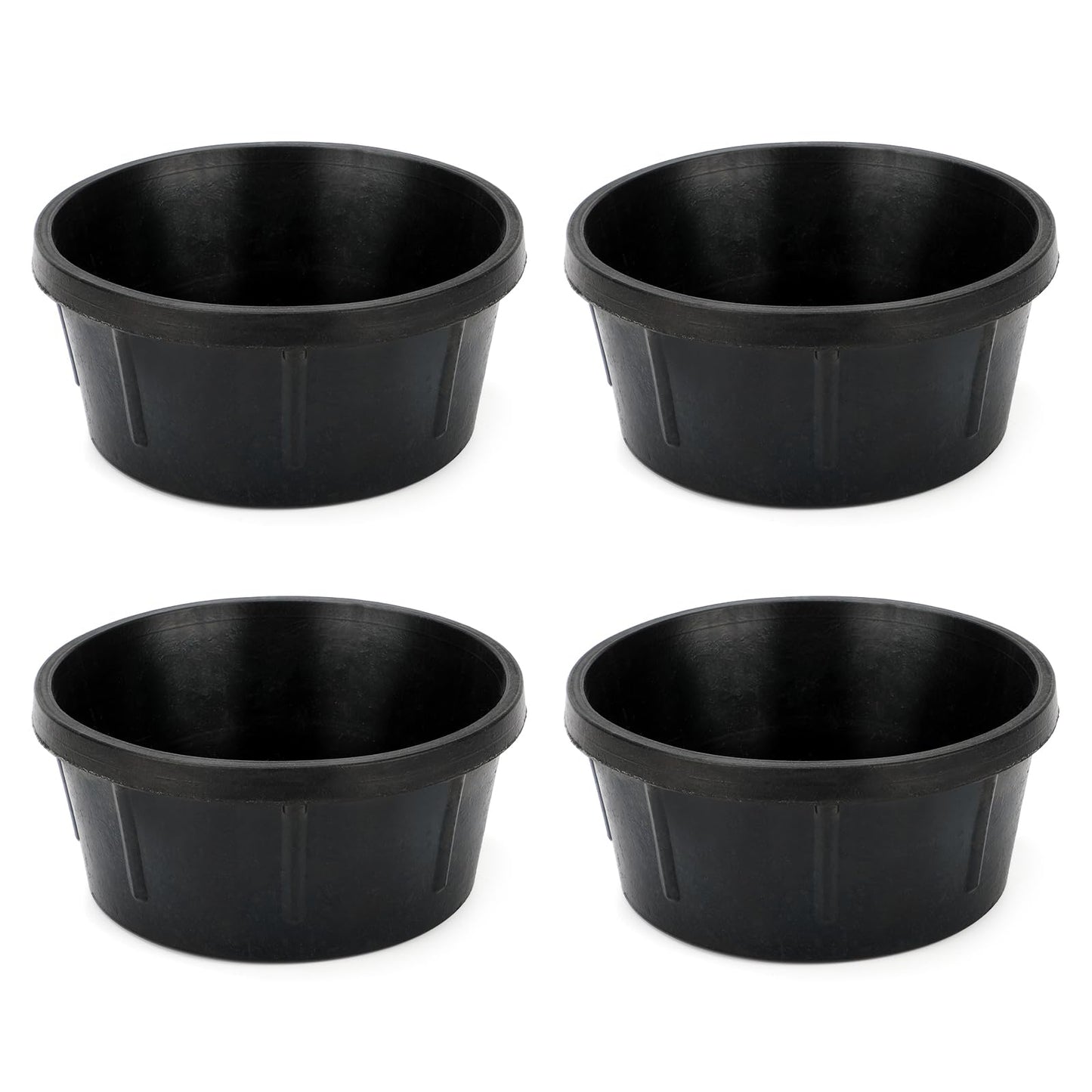 2Pcs Rubber Feed Pan, 1 Gallon Horse Feed Bucket Utility Feed Bucket, 10.6 x 4.1Inches Rubber Bowl Chicken Dust Bath Livestock Water Bowl for Pig Goat Chicken Dogs Farm Small Animal