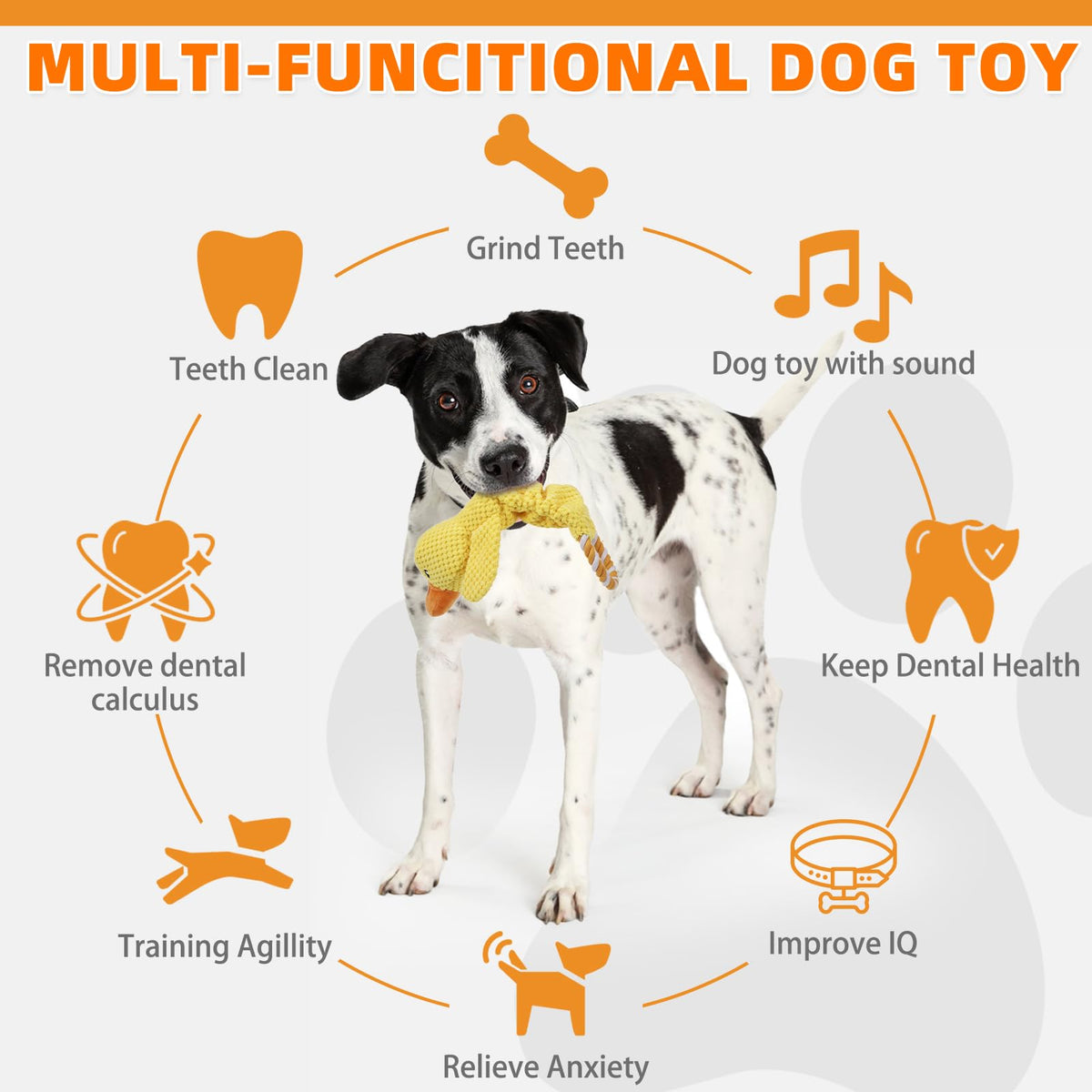 KOOLTAIL Christmas Santa Dog Toys, Tough Plush Dog Chew & Squeaky Toys with Crinkle Paper, Interactive Training & Tug of War Puppy Teething Toy for Indoor Outdoor Play for Small Medium Large Dogs