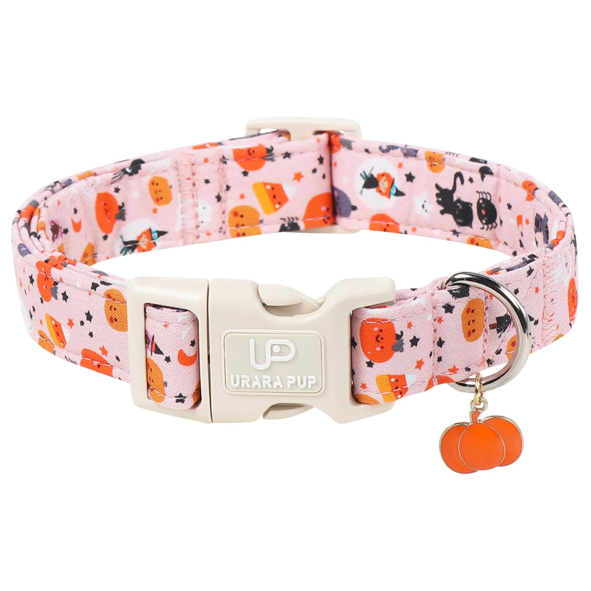 Maple Leaf Dog Collar, Fall Autumn Orange Leaf Dog Collar