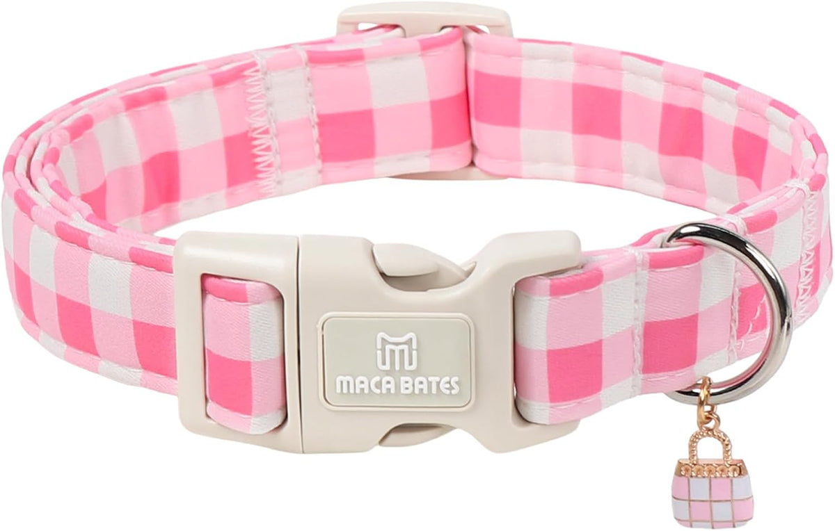 Maca Bates Halloween Pink and Purple Ghost Dog Collar for Large Dogs