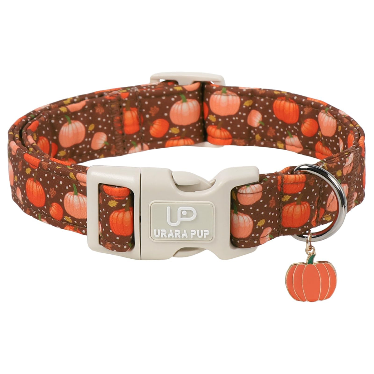 Maple Leaf Dog Collar, Fall Autumn Orange Leaf Dog Collar