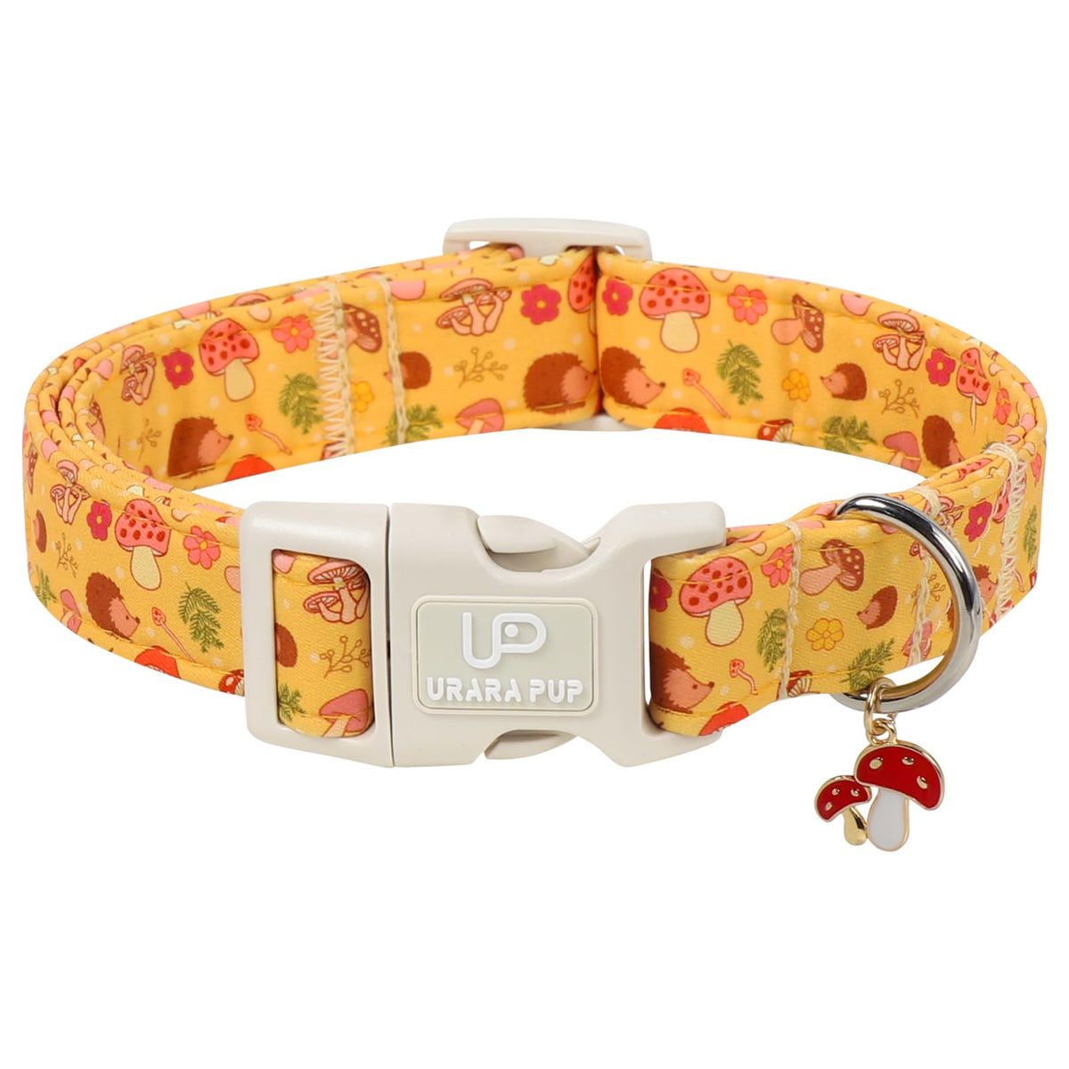 Maple Leaf Dog Collar, Fall Autumn Orange Leaf Dog Collar