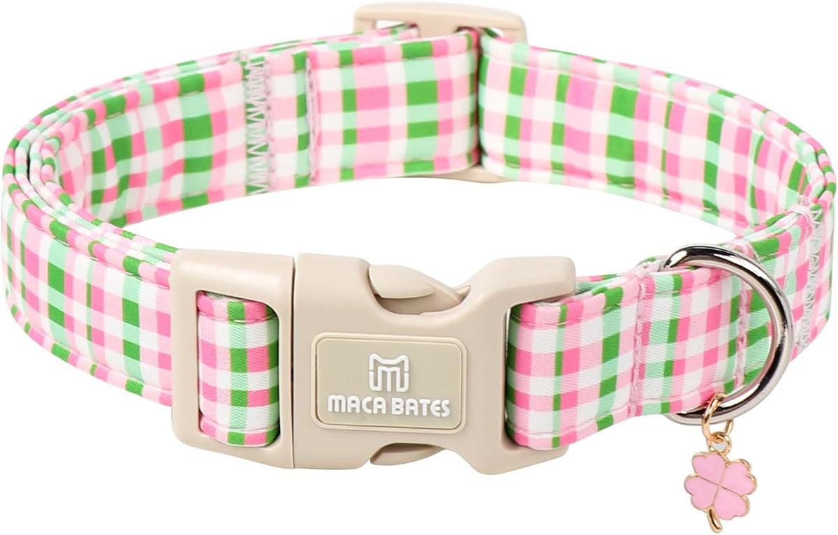 Maca Bates Halloween Pink and Purple Ghost Dog Collar for Large Dogs
