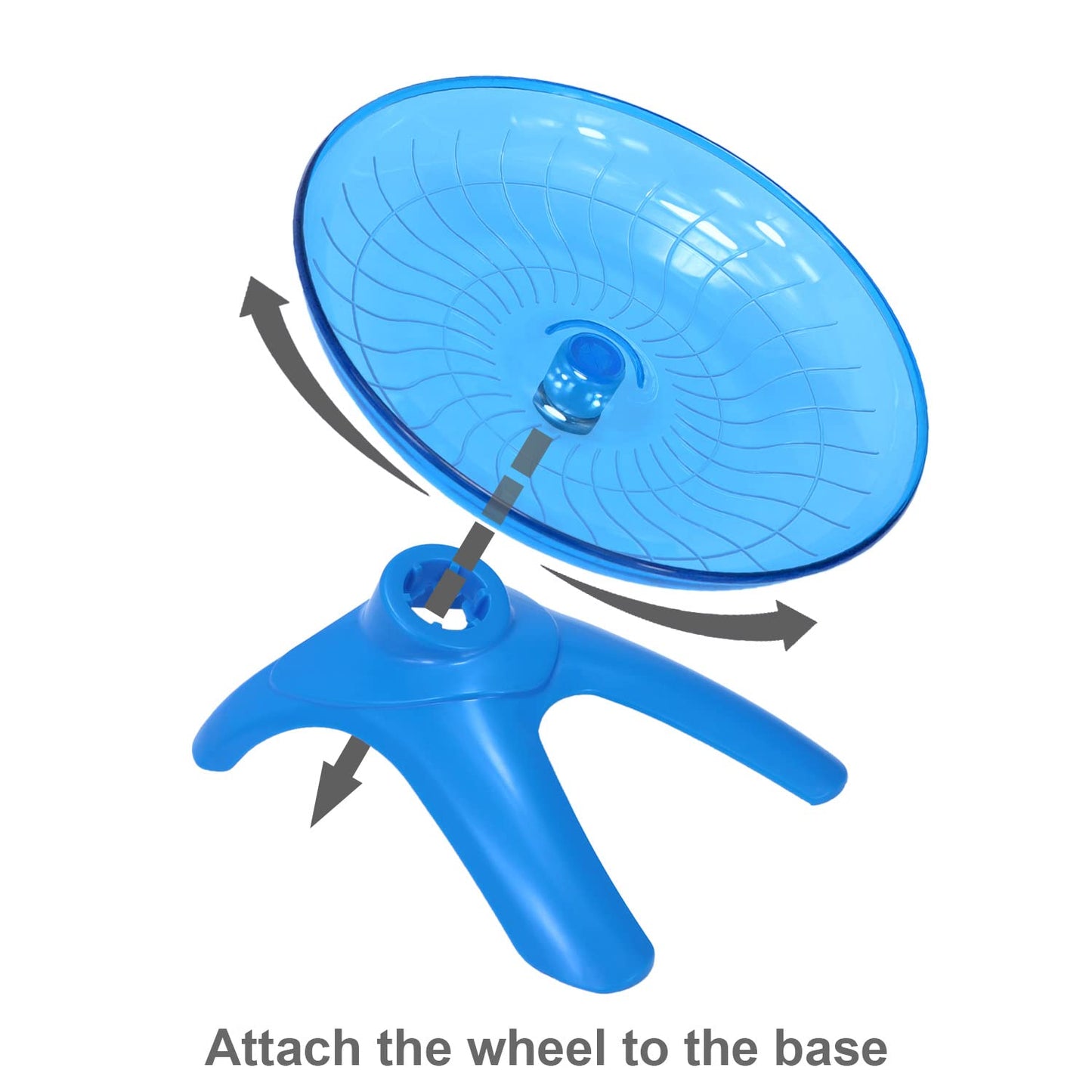 Wontee Hamster Water Bottle Water Dispenser Hamster Silent Exercise Running Wheel for Dwarf Hamsters Gerbil Mice (Blue, 80ML)