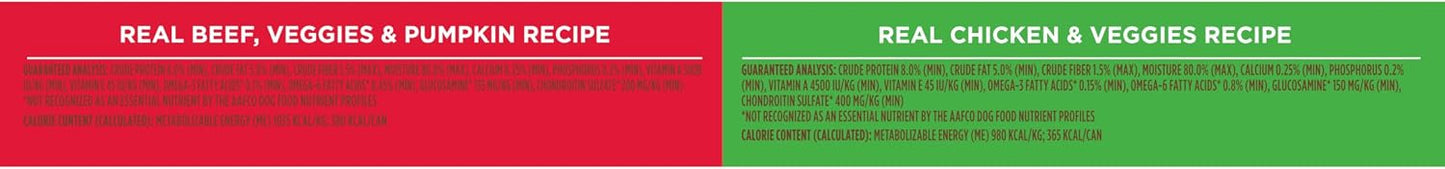 Nutrish Rachael Ray Wet Dog Food Chunks in Gravy Real Chicken & Veggies Recipe, 13 oz. Can, 12 Count