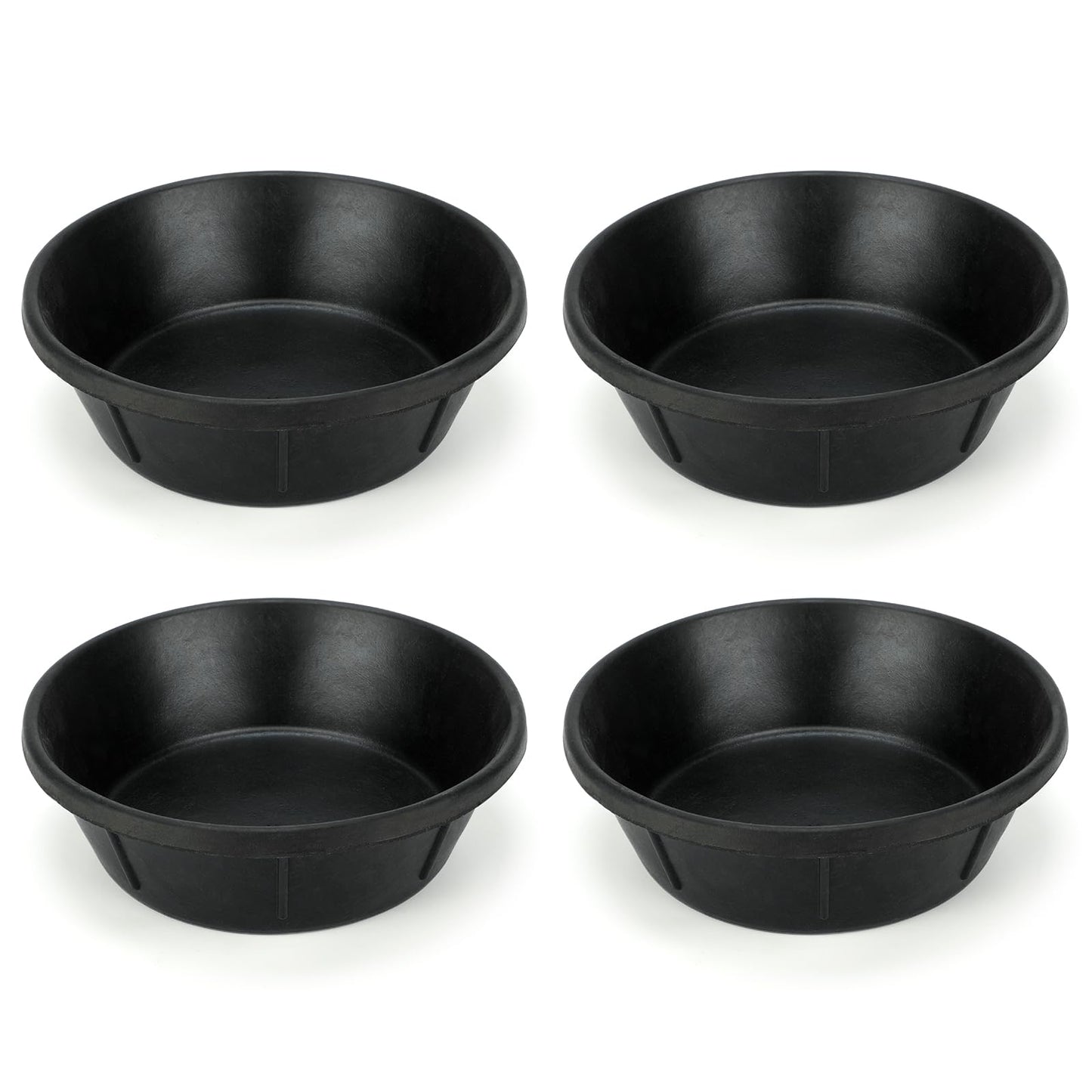 2Pcs Rubber Feed Pan, 1 Gallon Horse Feed Bucket Utility Feed Bucket, 10.6 x 4.1Inches Rubber Bowl Chicken Dust Bath Livestock Water Bowl for Pig Goat Chicken Dogs Farm Small Animal