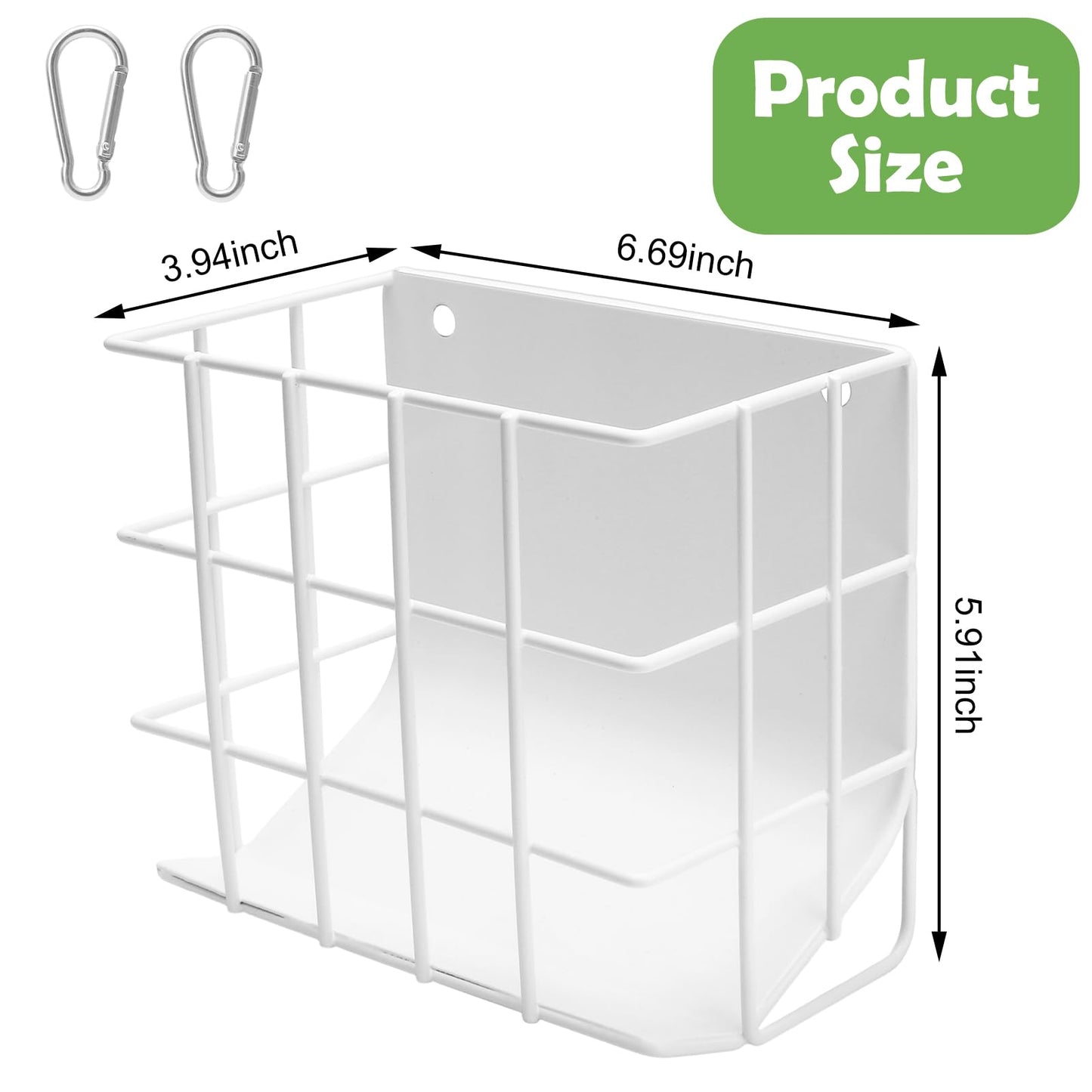 Guinea Pig Hay Feeder，Rabbit Hay Feeder with Heavy-Duty Metal Frame Hay Holder，for Bunny, Guinea Pigs,Chinchillas-6.9x4.7x6.6 inch