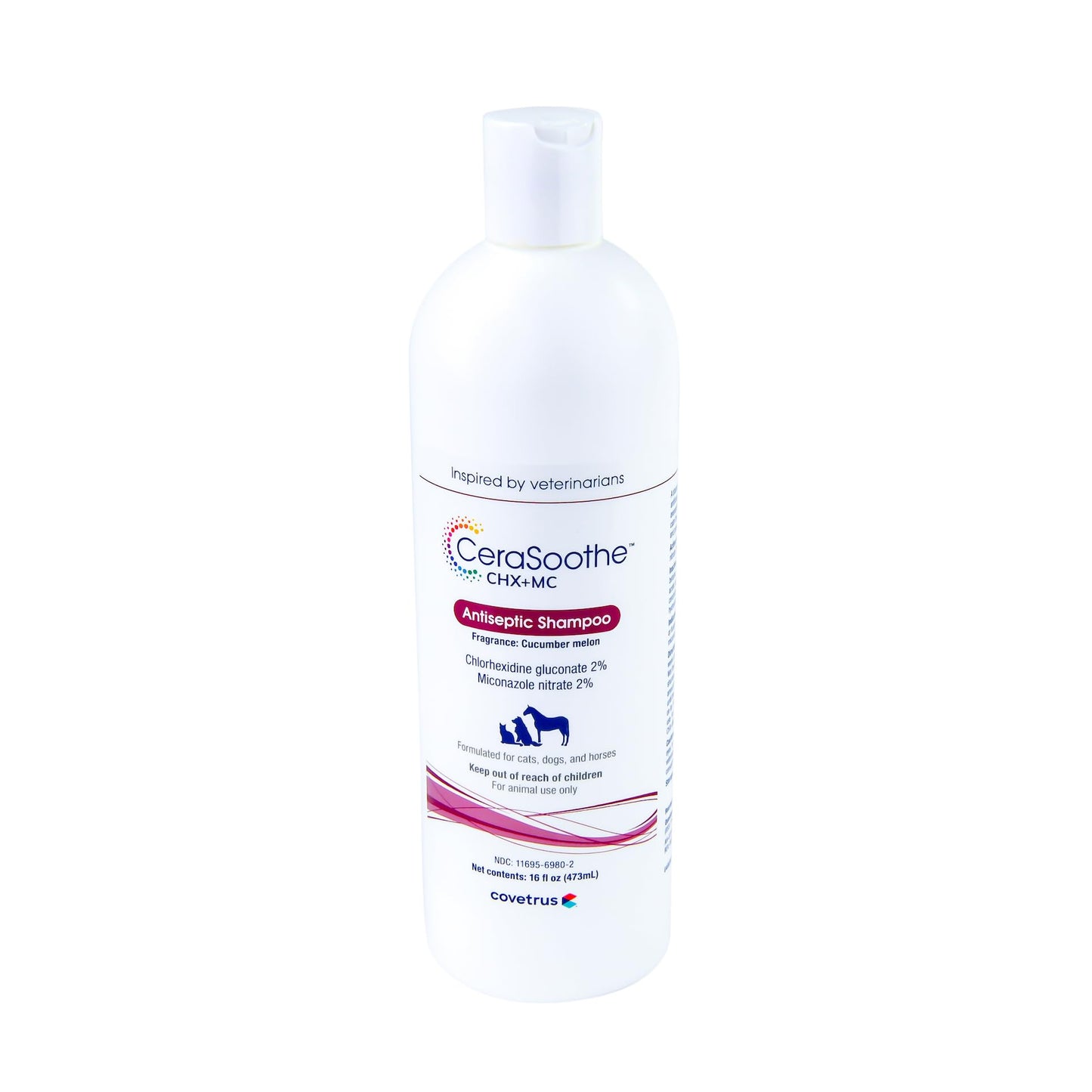 CeraSoothe® CHX+MC Antiseptic Shampoo for Dogs, Cats & Horses – Skin Cleansing with Chlorhexidine & Miconazole 8 oz
