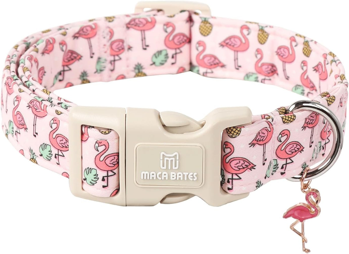 Maca Bates Halloween Pink and Purple Ghost Dog Collar for Large Dogs
