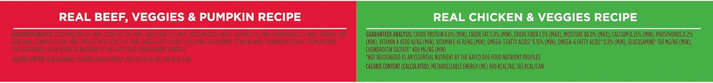 Nutrish Rachael Ray Wet Dog Food Chunks in Gravy Real Chicken & Veggies Recipe, 13 oz. Can, 12 Count