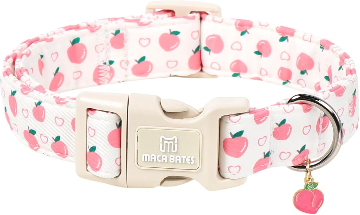 Maca Bates Halloween Pink and Purple Ghost Dog Collar for Large Dogs