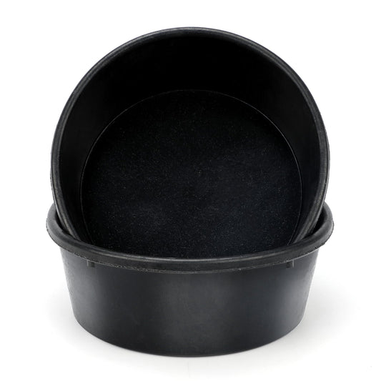 2Pcs Rubber Feed Pan, 1 Gallon Horse Feed Bucket Utility Feed Bucket, 10.6 x 4.1Inches Rubber Bowl Chicken Dust Bath Livestock Water Bowl for Pig Goat Chicken Dogs Farm Small Animal