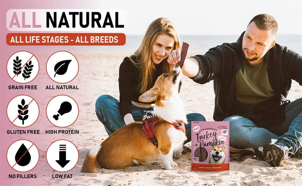 Turkey & Pumpkin 5 oz. Dog Jerky Treat | Human Grade | High Protein