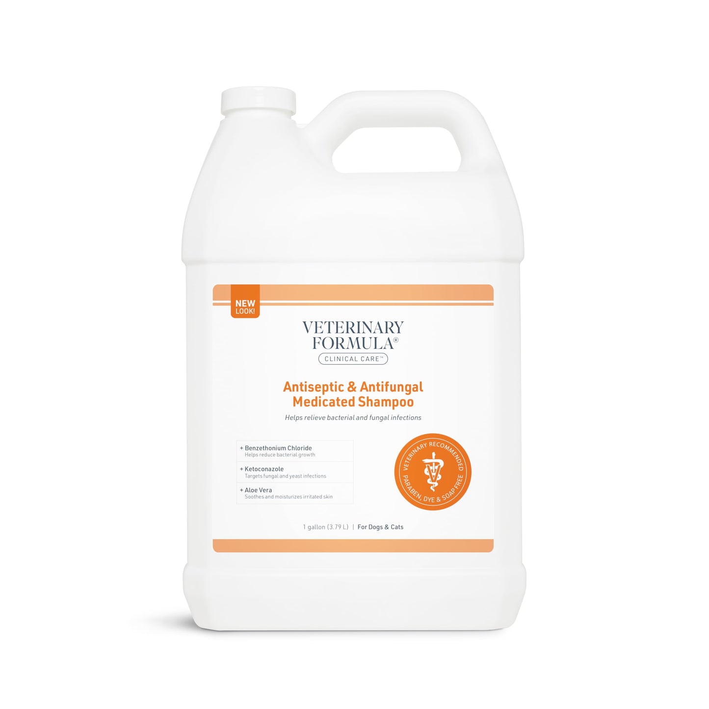 Veterinary Formula Clinical Care Antiseptic & Antifungal Medicated Shampoo and Spray for Dogs and Cats - Helps Alleviate Scaly, Greasy, or Red Skin - Paraben, Dye, and Soap Free, 2 Pack Bundle