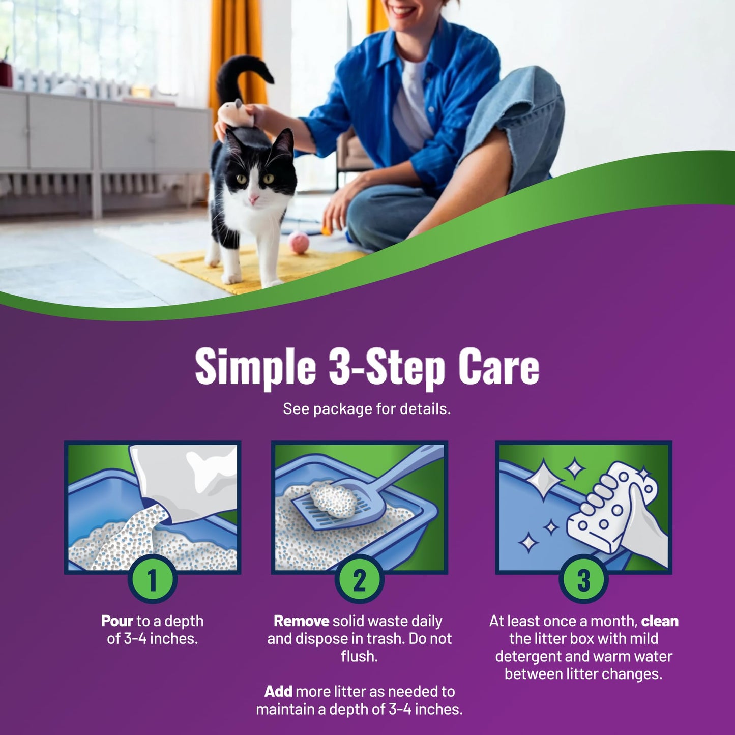Cat's Pride Max Power: Total Odor Control - Up to 10 Days of Powerful Odor Control - Strong Clumping - 99% Dust Free - Multi-Cat Litter, Scented, 15 Pounds