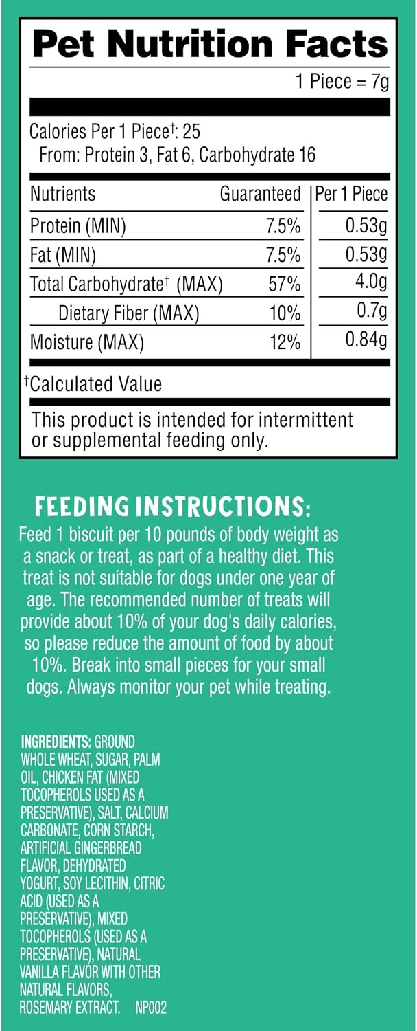 Milk-Bone Dipped Gingerbread Artificially Flavored Dog Biscuits, 10 Oz. Bag