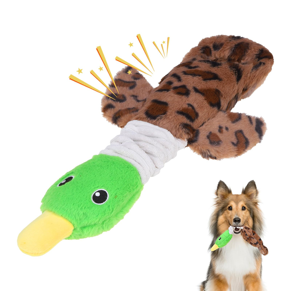 KOOLTAIL Christmas Santa Dog Toys, Tough Plush Dog Chew & Squeaky Toys with Crinkle Paper, Interactive Training & Tug of War Puppy Teething Toy for Indoor Outdoor Play for Small Medium Large Dogs