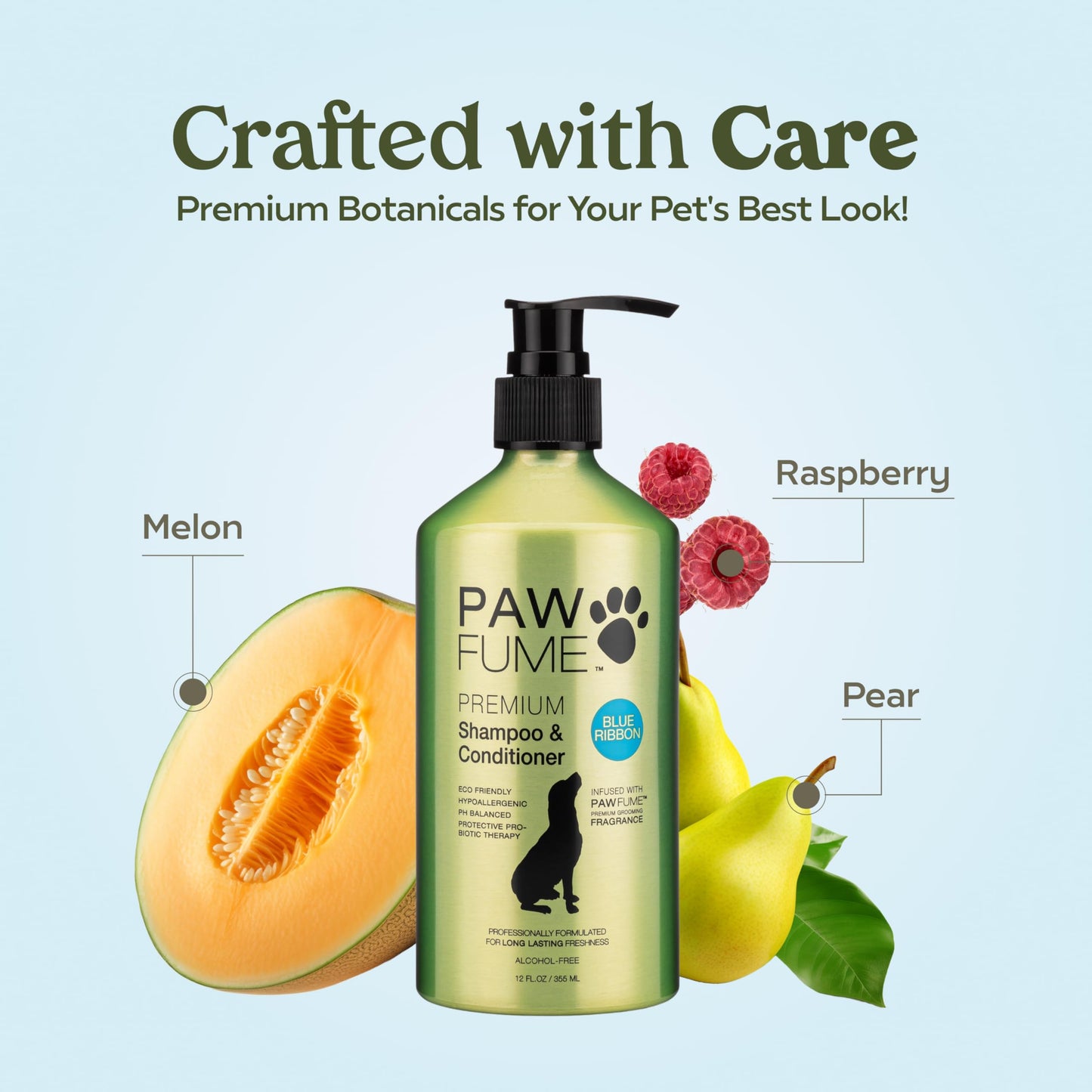 PAWFUME Deshedding Dog Shampoo and Conditioner, Show Dog, 1-Pack – Nourish & Detangle for Silky Soft Coat – Probiotic, Deep-Cleaning, pH-Balanced Formula – Salon-Quality Shampoo for Dogs