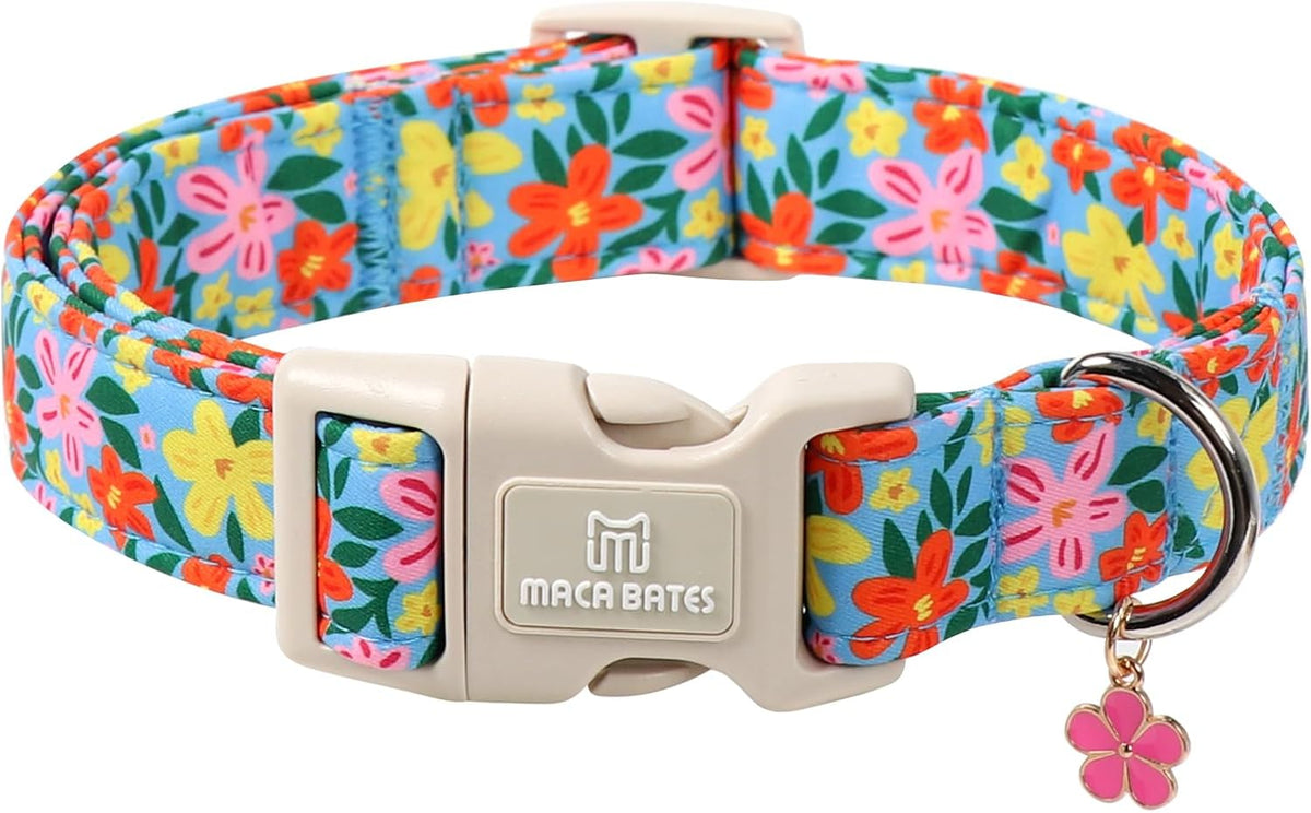 Maca Bates Halloween Pink and Purple Ghost Dog Collar for Large Dogs