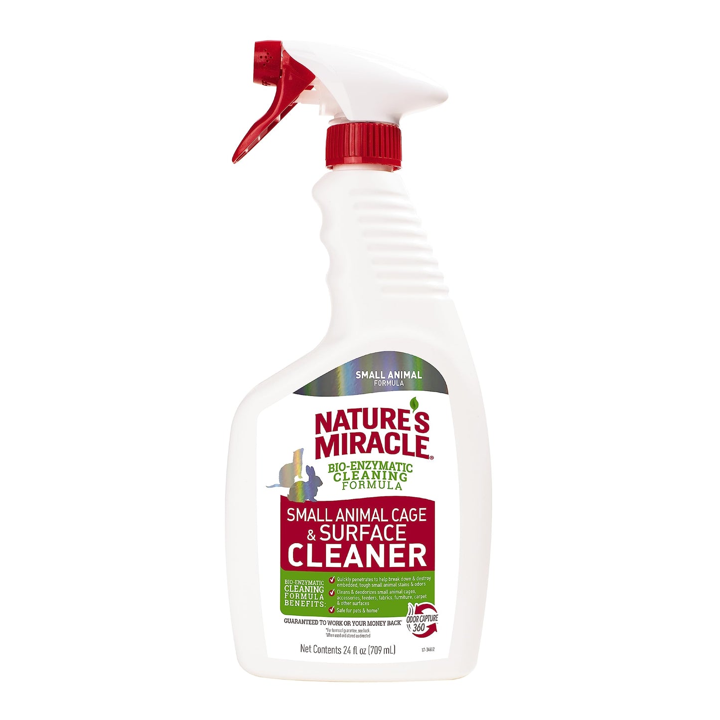 Nature’s Miracle Small Animal Cage and Surface Cleaner, Bio-Enzymatic Cleaning Formula, Destroy Tough Stains and Odors, 24 Ounces