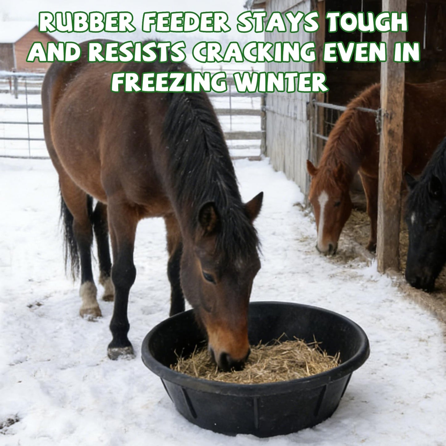2Pcs Rubber Feed Pan, 1 Gallon Horse Feed Bucket Utility Feed Bucket, 10.6 x 4.1Inches Rubber Bowl Chicken Dust Bath Livestock Water Bowl for Pig Goat Chicken Dogs Farm Small Animal