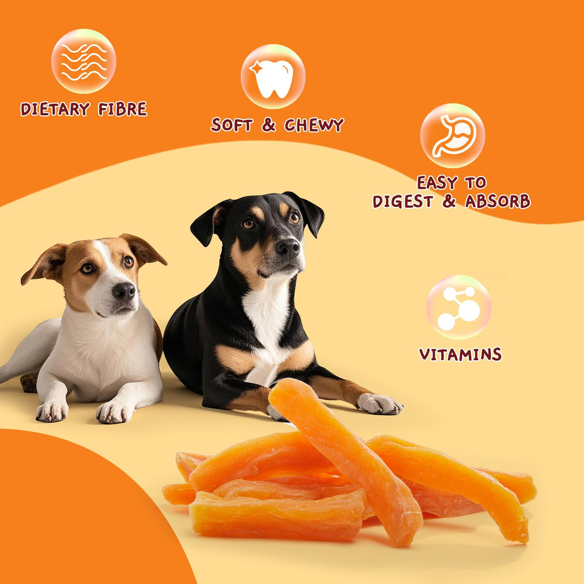 Jungle Calling Chicken & Sweet Potato Treats, Fiber-Rich, Digestible Chews