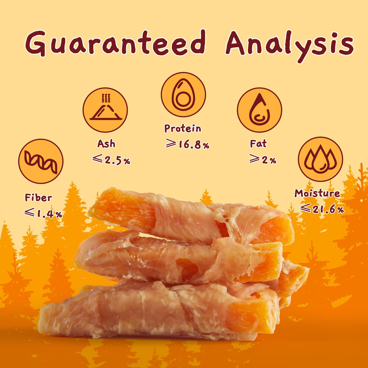 Jungle Calling Chicken & Sweet Potato Treats, Fiber-Rich, Digestible Chews
