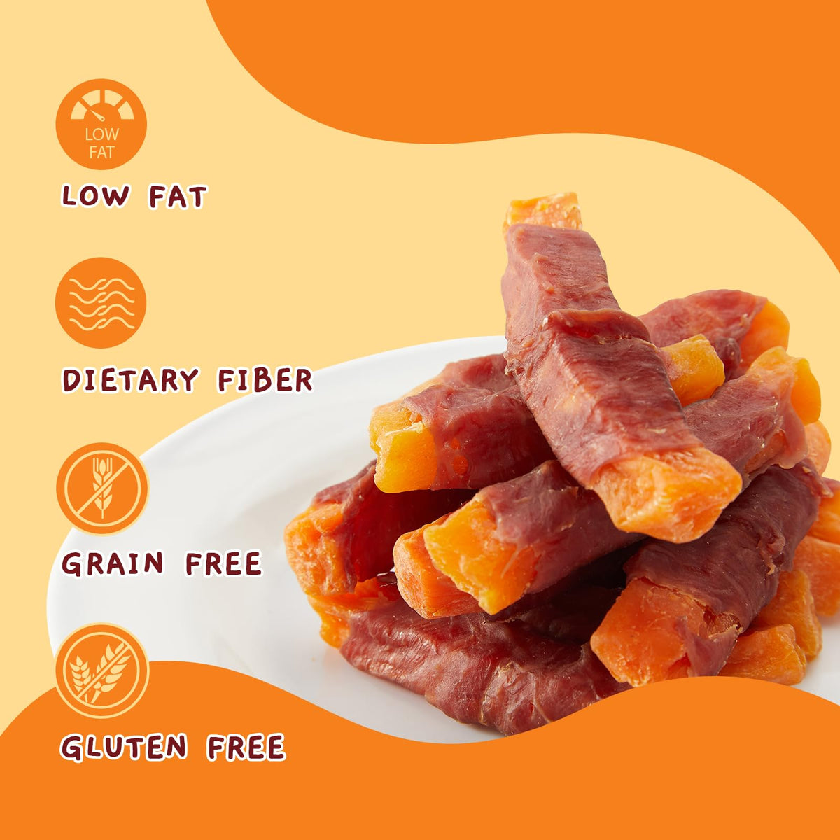 Jungle Calling Chicken & Sweet Potato Treats, Fiber-Rich, Digestible Chews