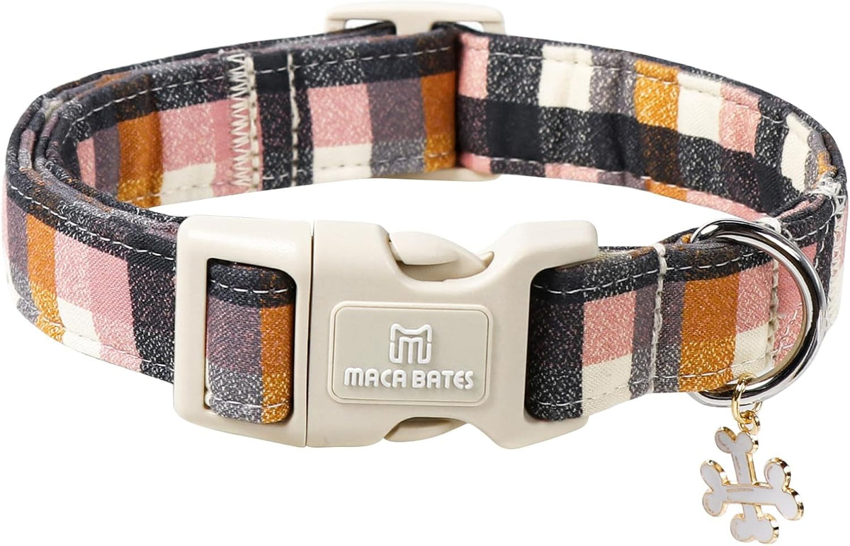 Maca Bates Halloween Pink and Purple Ghost Dog Collar for Large Dogs