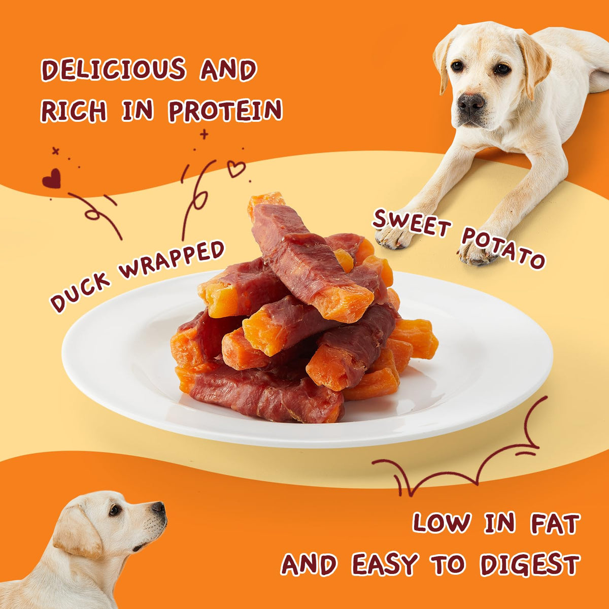 Jungle Calling Chicken & Sweet Potato Treats, Fiber-Rich, Digestible Chews