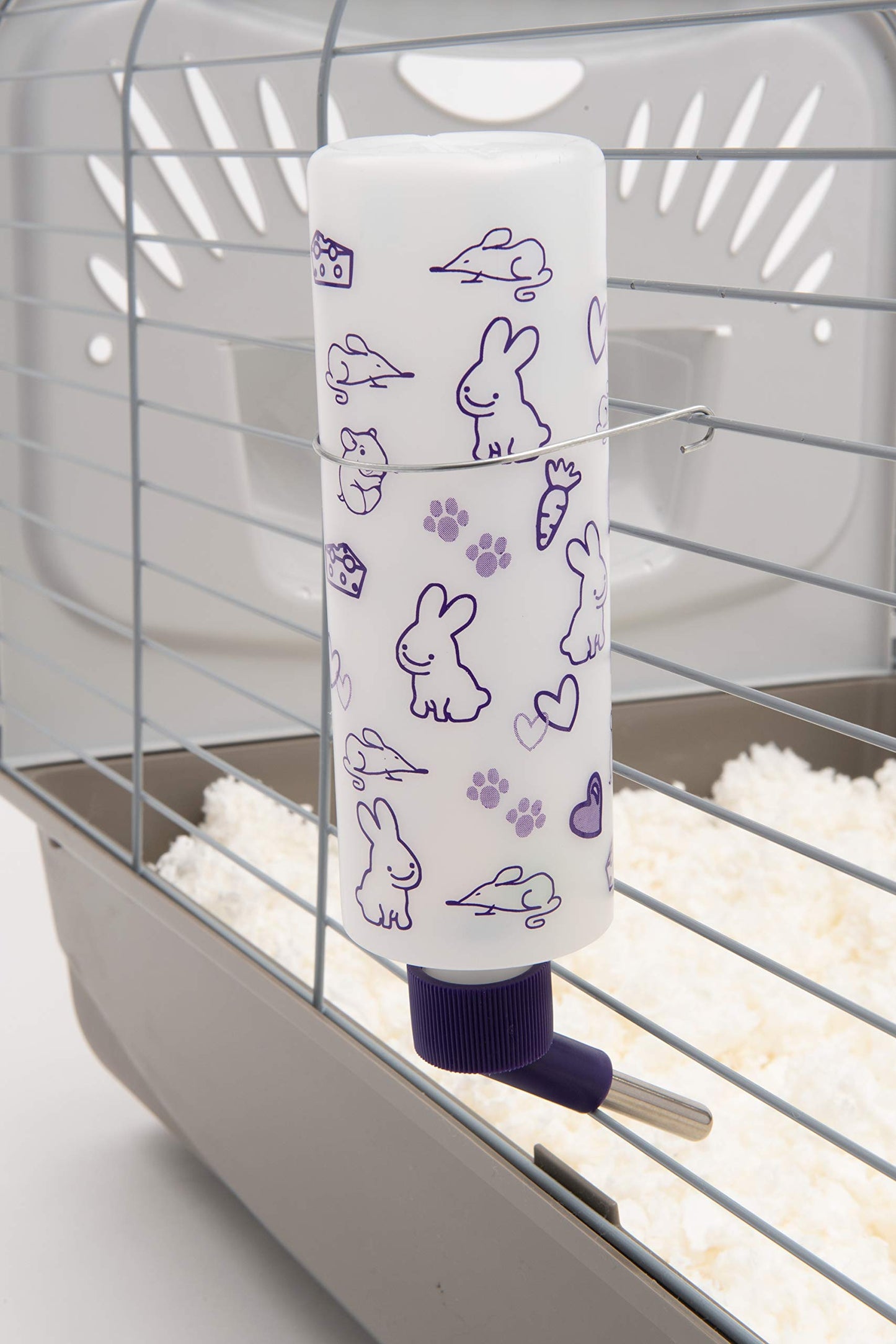 Lixit Standard Cage Water Bottles for Rabbits, Ferrets, Guinea Pigs, Hamsters, Rats, Mice and Other Small Animal's (32 Ounce, Clear)