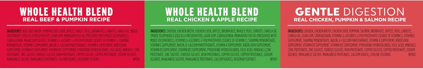 Nutrish Real Beef & Pumpkin Recipe Whole Health Blend Premium Paté Wet Dog Food, 13 oz. Can, 12 Count, Packaging May Vary (Rachael Ray)