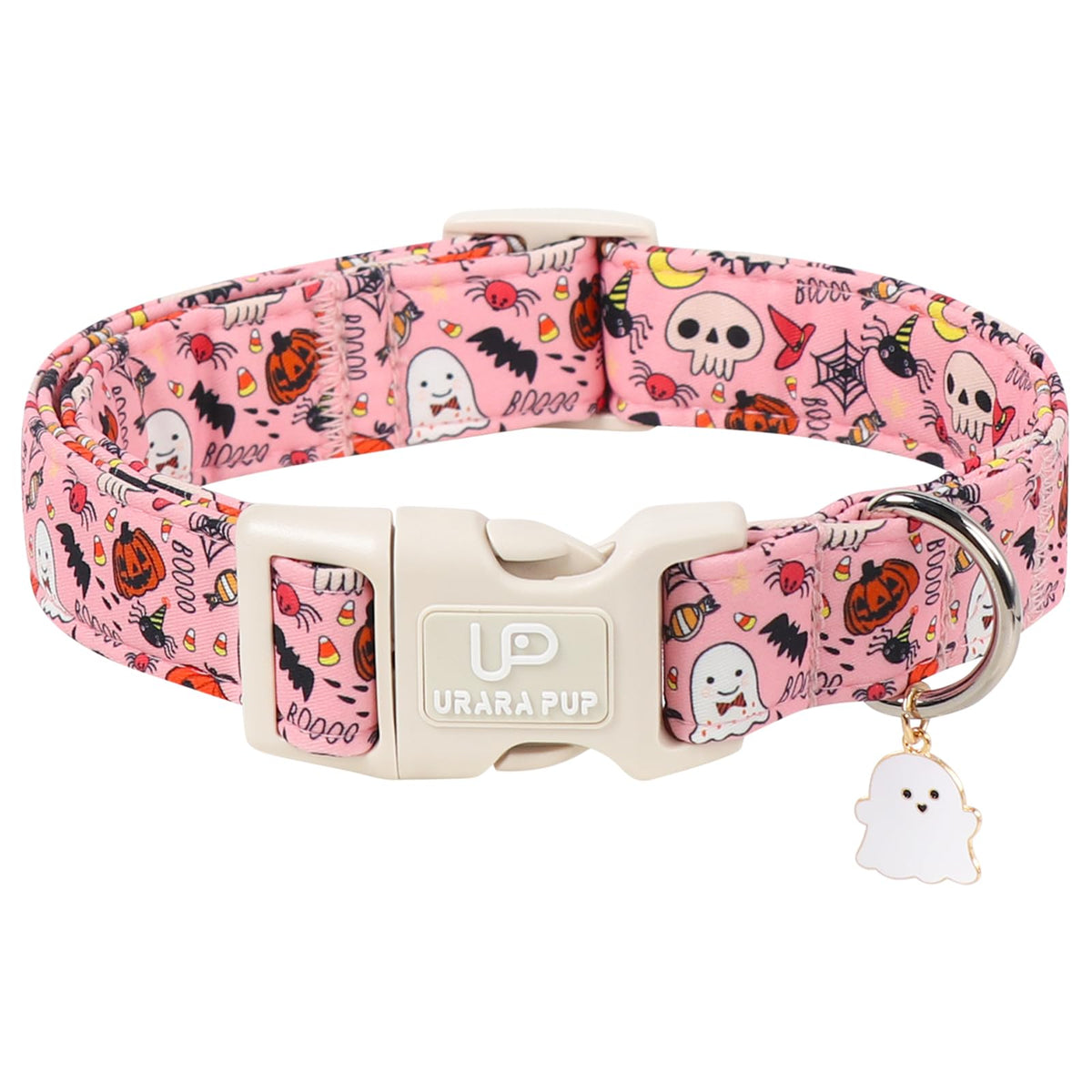Maple Leaf Dog Collar, Fall Autumn Orange Leaf Dog Collar