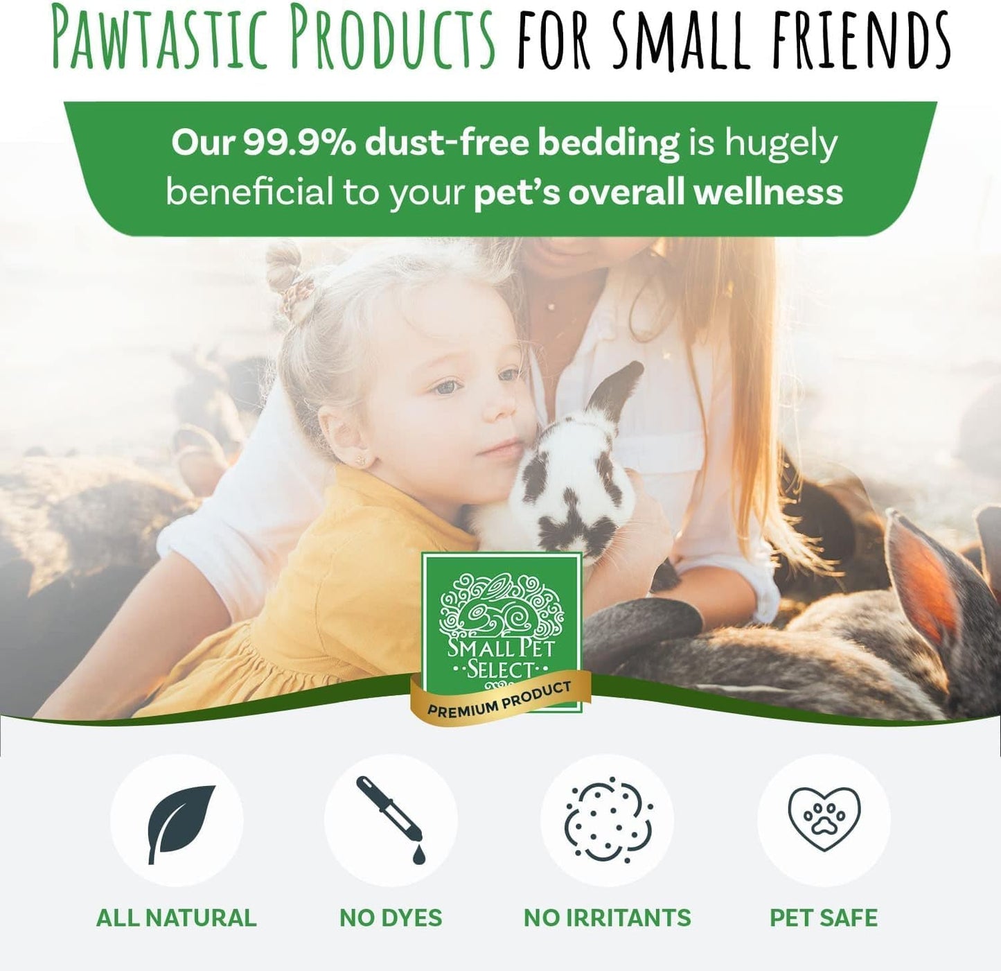Small Pet Select Premium Natural Aspen Bedding, Animal Bedding for Small Indoor and Outdoor Pets, Made in The USA, Jumbo Size 141 L Pack