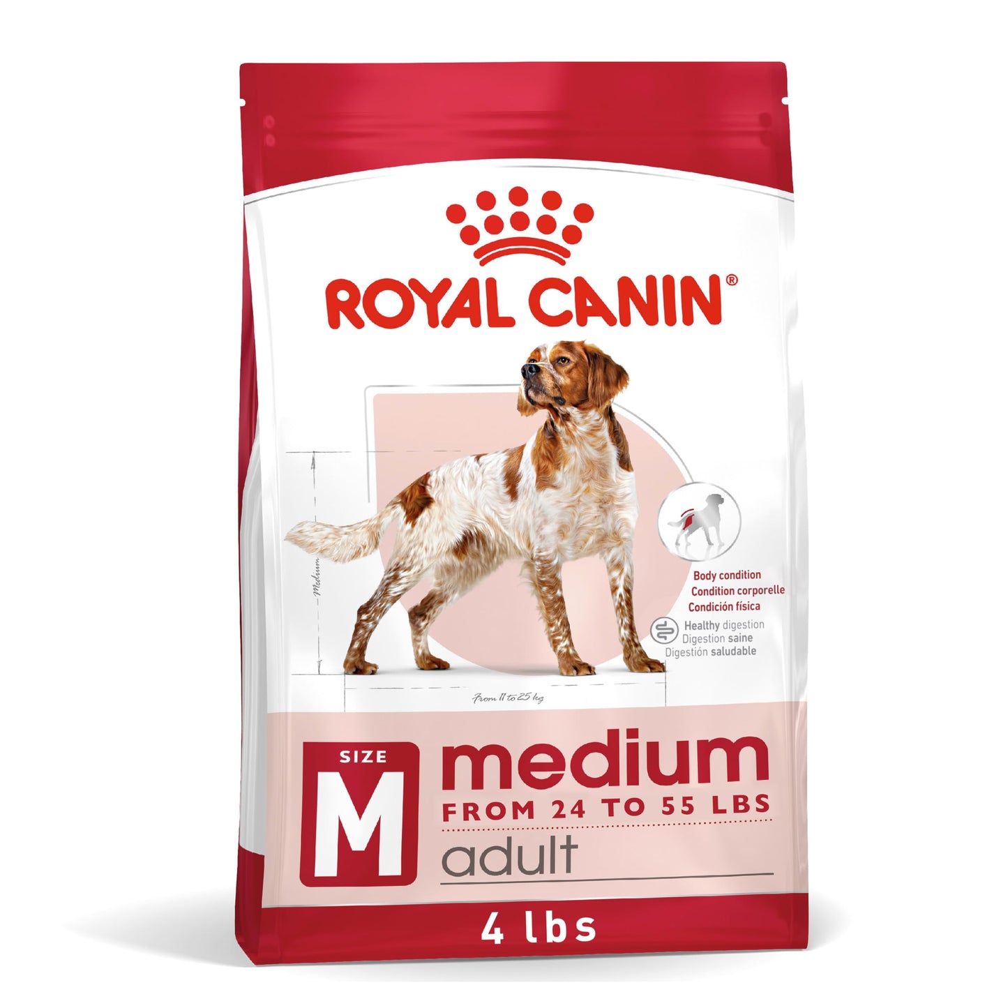 Royal Canin Size Health Nutrition Medium Adult Dry Dog Food, 4 lb Bag