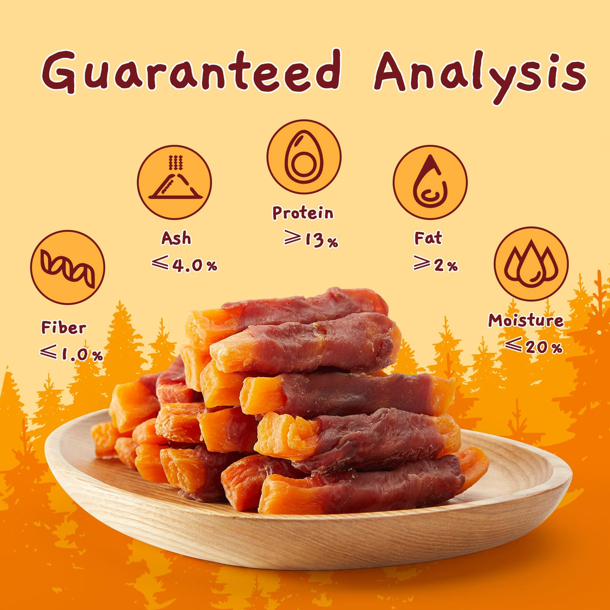Jungle Calling Chicken & Sweet Potato Treats, Fiber-Rich, Digestible Chews