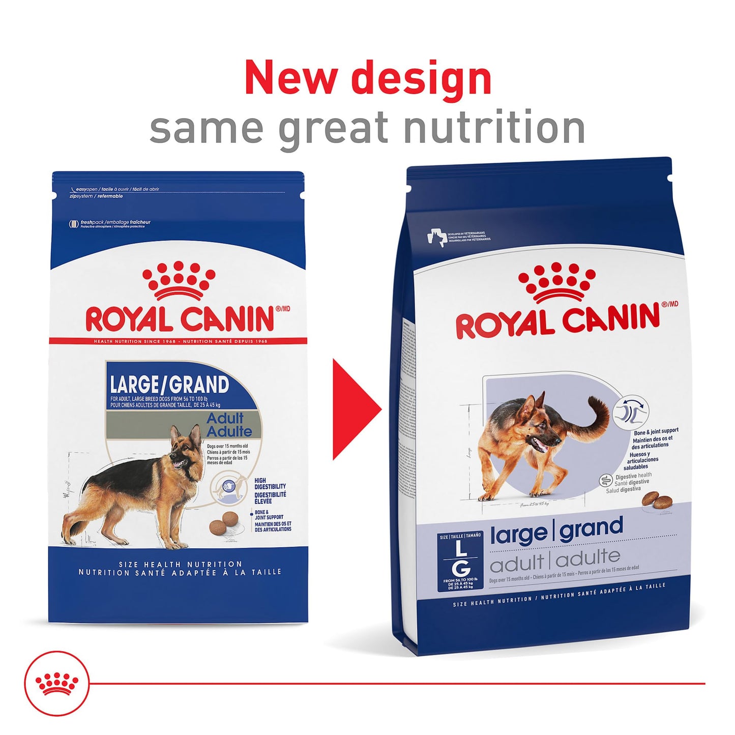 Royal Canin Size Health Nutrition Large Adult Dry Dog Food, 4 lb Bag