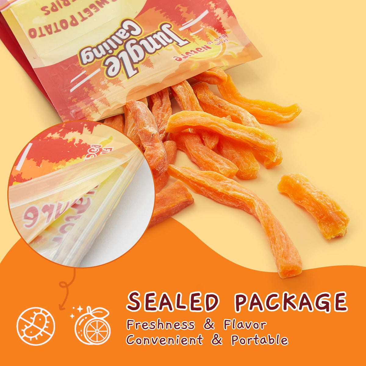 Jungle Calling Chicken & Sweet Potato Treats, Fiber-Rich, Digestible Chews