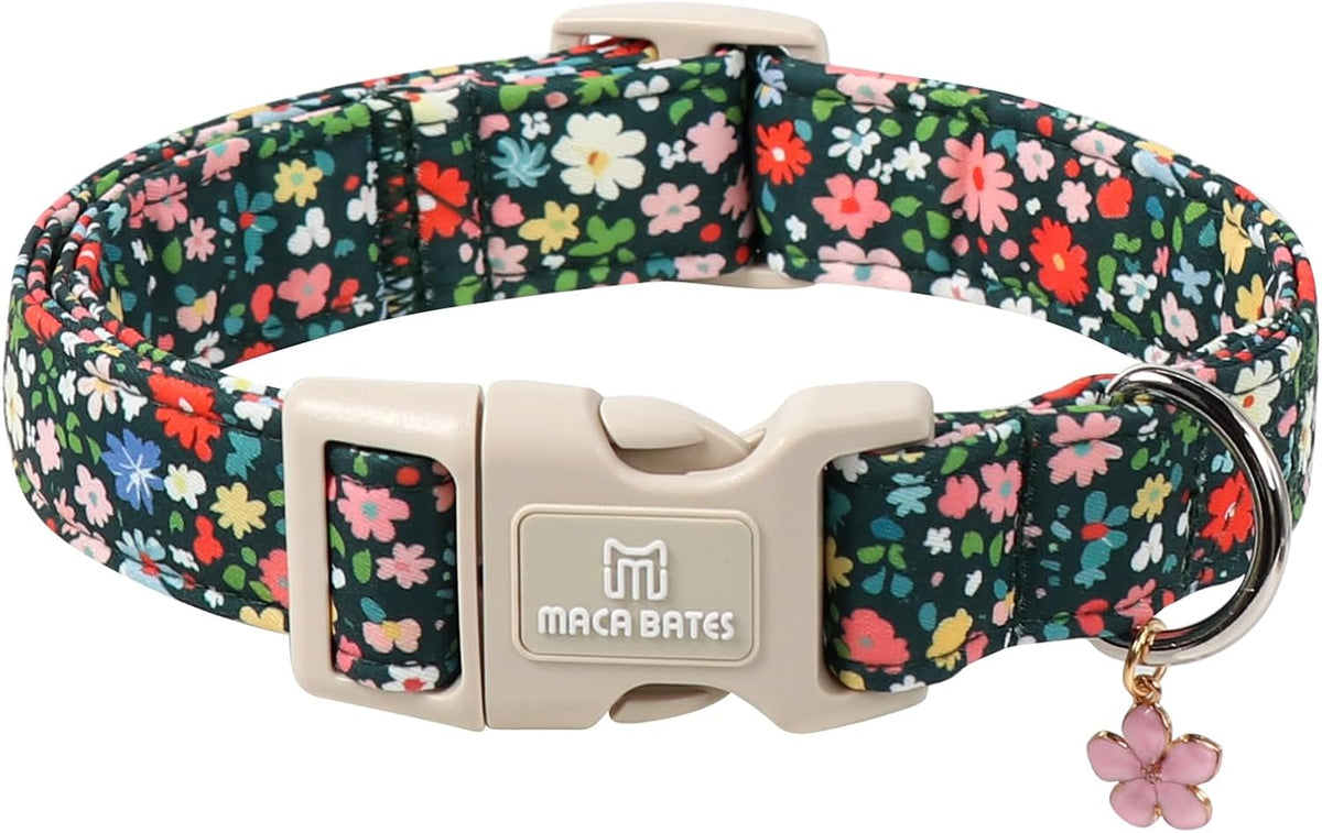 Maca Bates Halloween Pink and Purple Ghost Dog Collar for Large Dogs