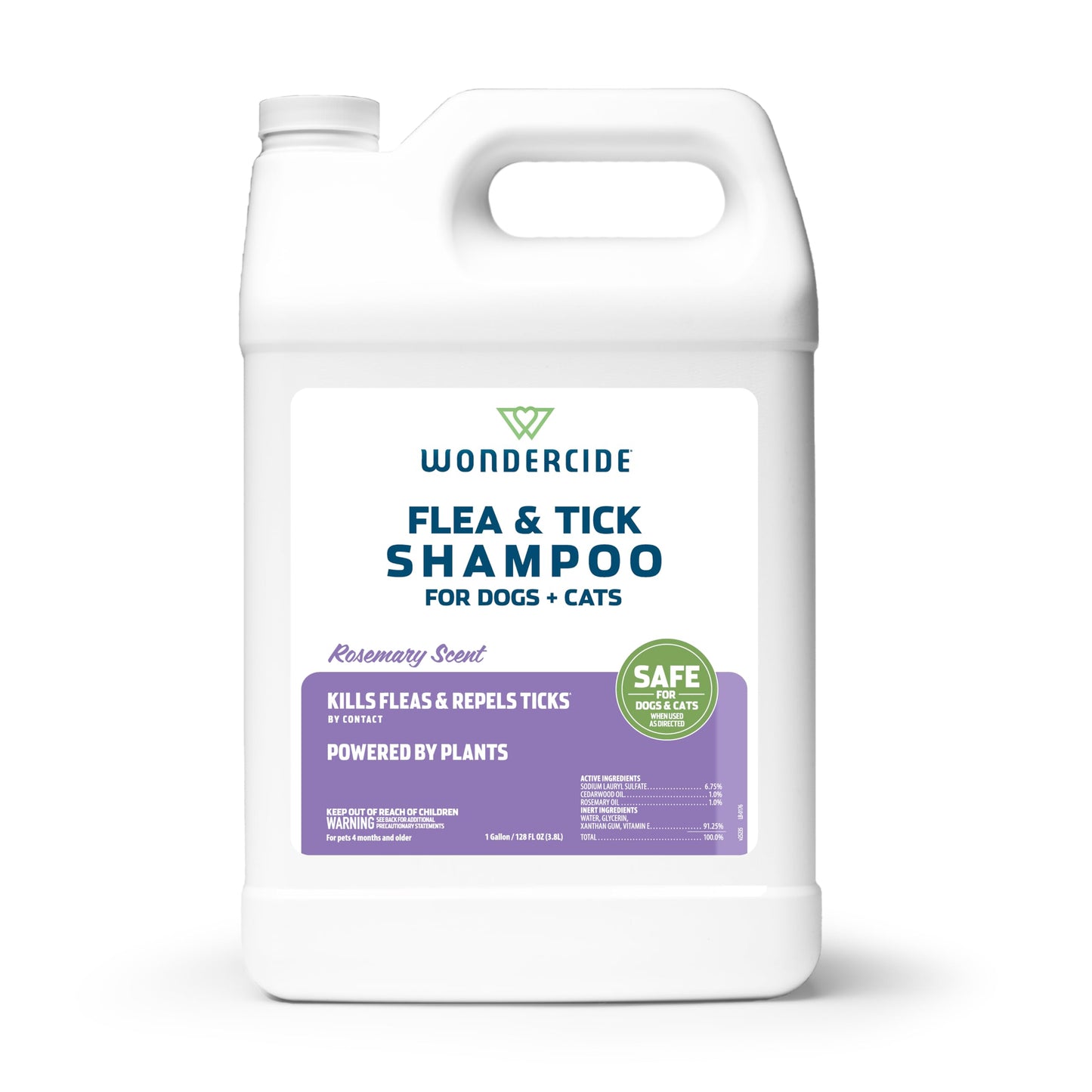 Wondercide - Flea & Tick Shampoo for Dogs and Cats - Flea and Tick Treatment with Natural Essential Oils - for Pets Over 4 Months - Powered by Plants - Rosemary - 12 Fl oz