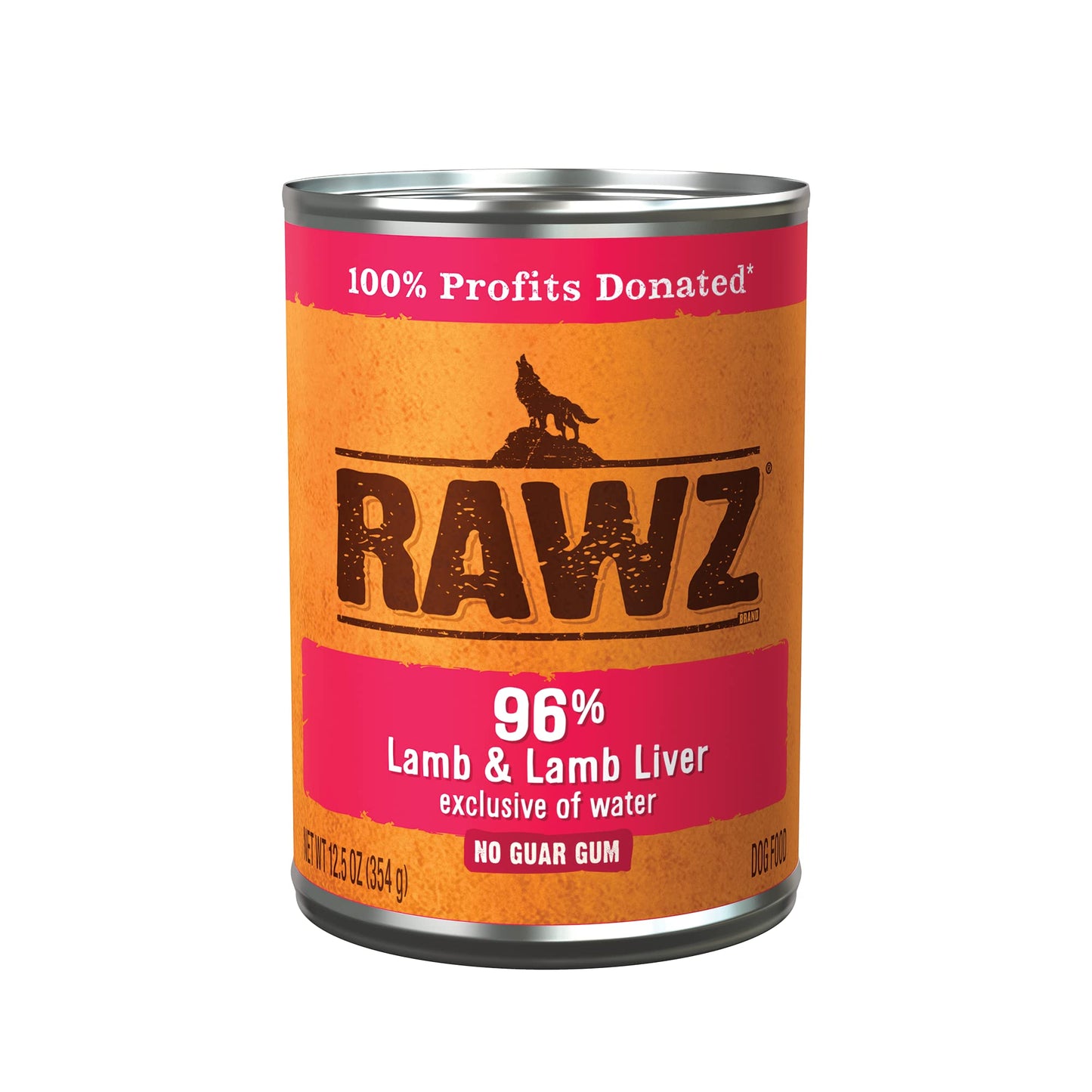 Rawz 96% Meat Canned Wet Food for Dogs 12 Pack/ 12.5 oz. Cans (Beef/Beef Liver)