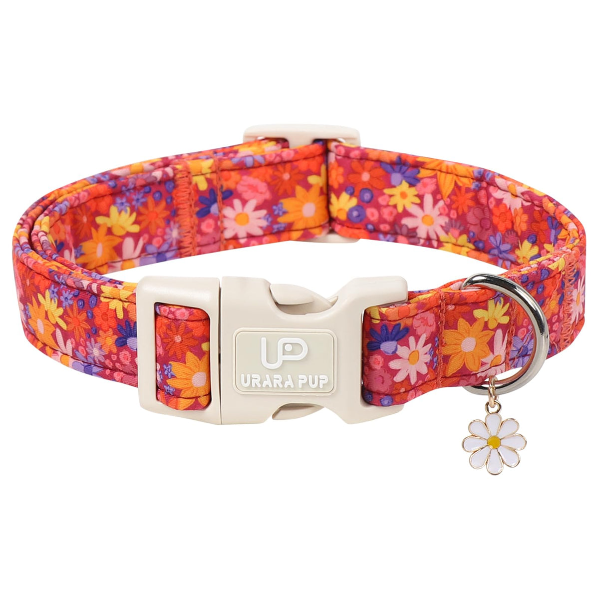 Maple Leaf Dog Collar, Fall Autumn Orange Leaf Dog Collar